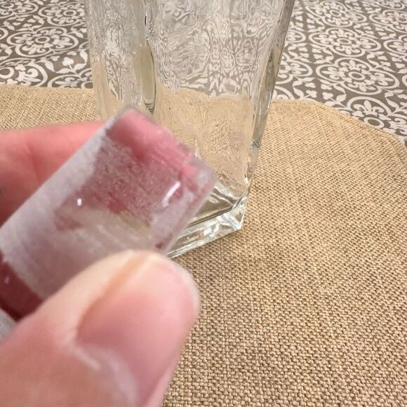 Mette Ditmer Denmark Glass and Gold trim Decanter Carafe 10” With Cover Vintage - Picture 9 of 10